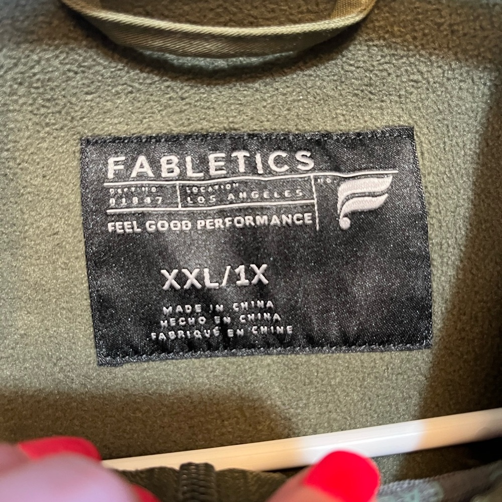 Fabletics scrub jacket green 1X - Picture 2 of 5